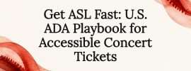 Decorative ADA concert ticket guide title card