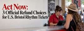 Festival ticket holder discussing refund options