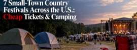 Small-town country festival beside campsite