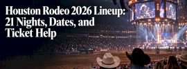 Houston rodeo concert stage and arena crowd