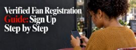 Fan registering for a concert presale on phone